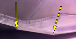 sharp edges on pontoons