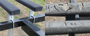 Pontoon boat trailer bunks and brackets