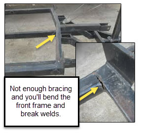 pontoon trailer bracing