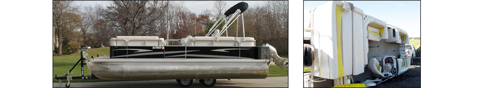center lift pontoon trailers
