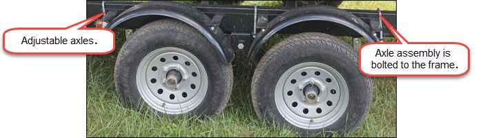 bolt on prontoon trailer axles