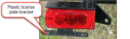 plastic license plate bracket